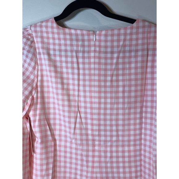 Pink Gingham Lace Girly Feminine Cottagecore Preppy Dress - Picture 10 of 10